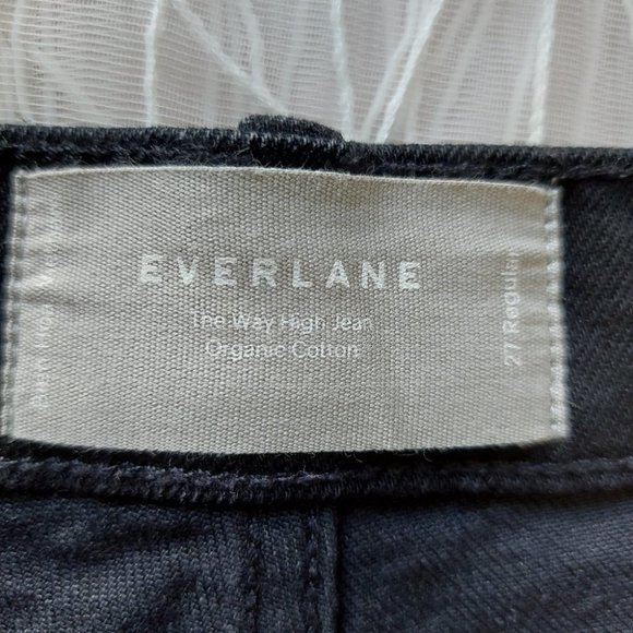 Everlane The Way High Jean Size 27 High Waisted Rigid Organic Cotton Button Fly - Picture 5 of 12